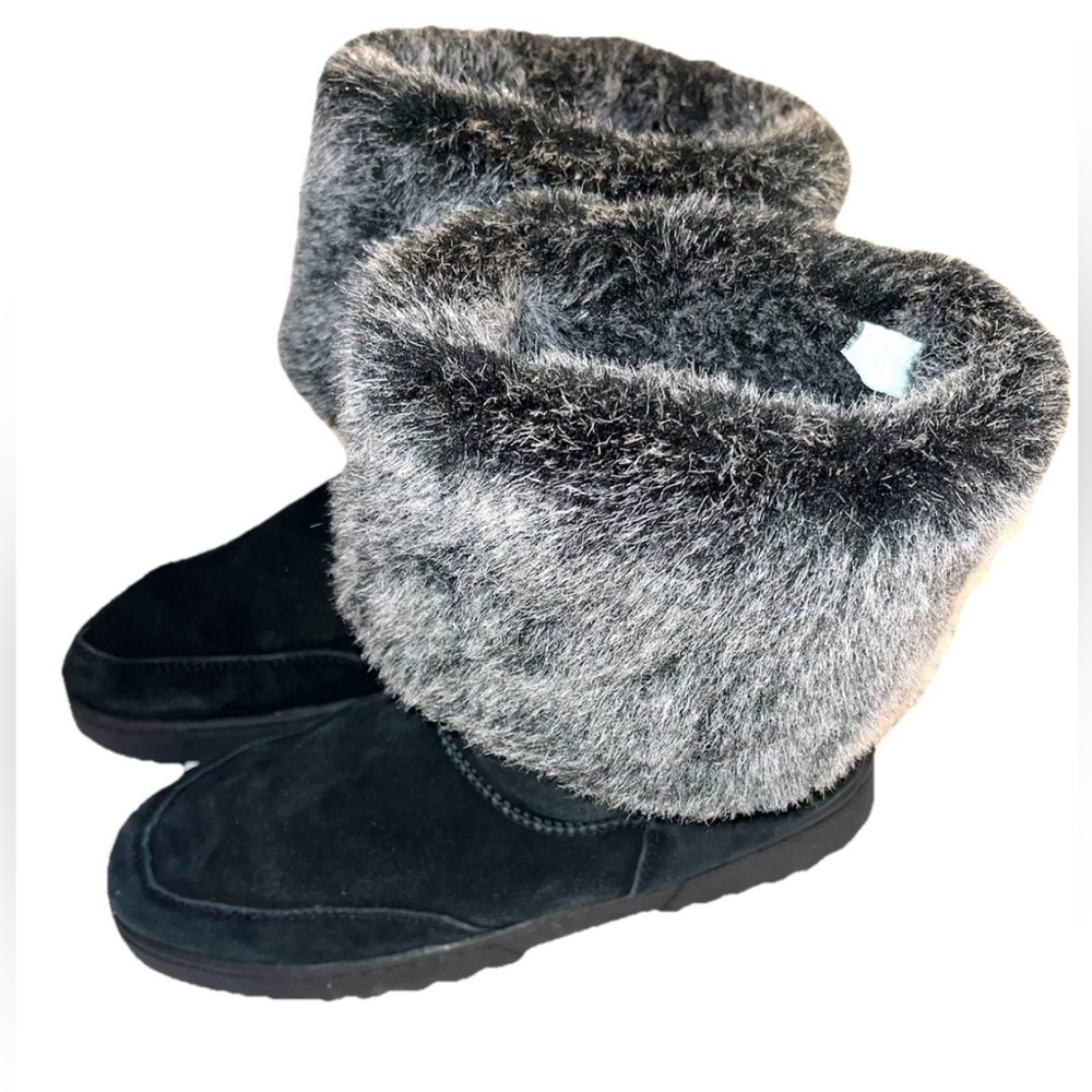 Women Winter Warm Leather Ankle  Boots Size 9. Leather Upper, Faux Fur Man Made - Picture 3 of 8